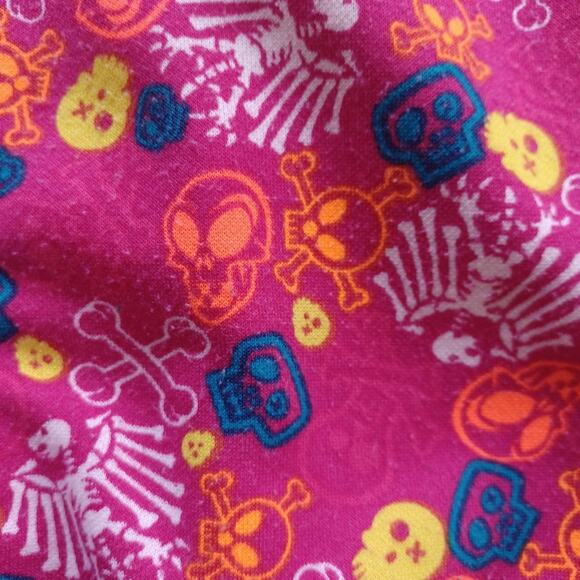 Kanji‎ Premium Vintage Y2K Hot Pink Skulls Zip Up Collared Jacket XL - Picture 8 of 8